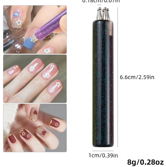 5 Piece Nail Dotting Tools Black