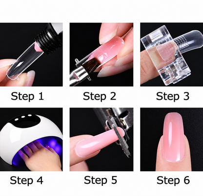 Nail extension clips - transparent (10pcs)