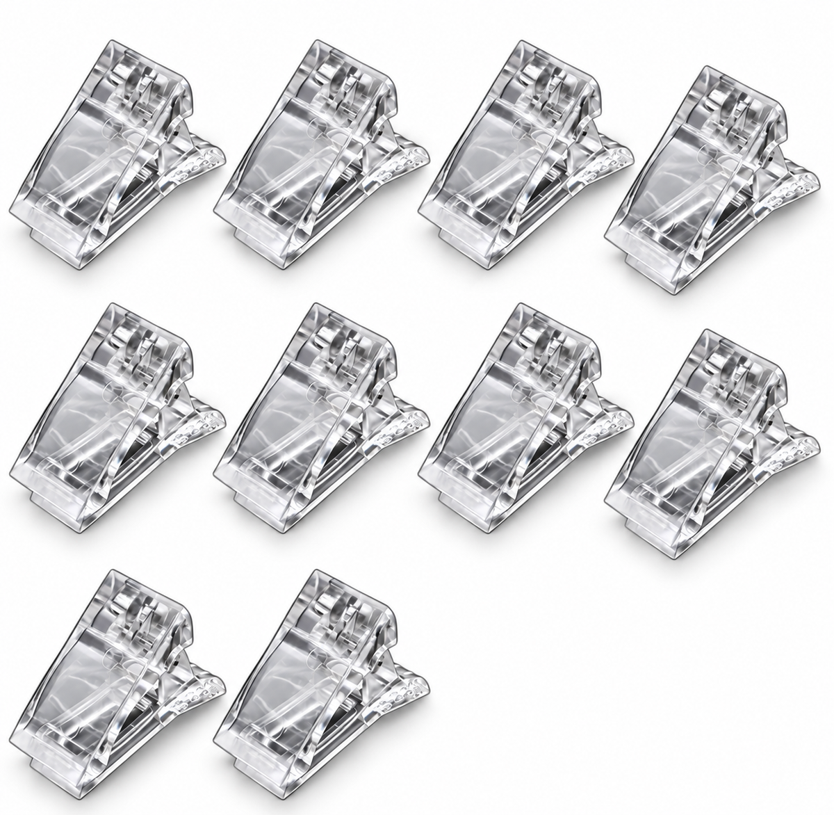 Nail extension clips - transparent (10pcs)