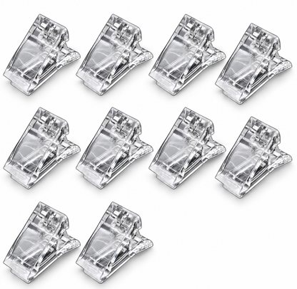 Nail extension clips - transparent (10pcs)
