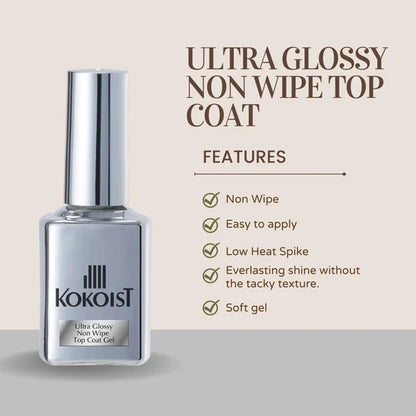 Kokoist ultra glossy non wipe top coat 15ml