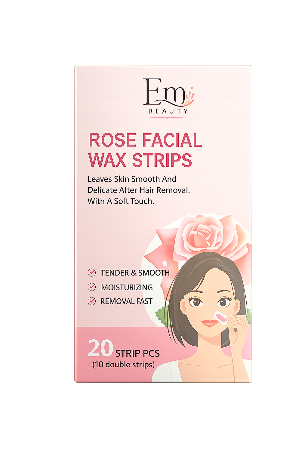 Rose Facial Wax Strips