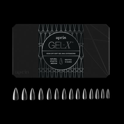 Gel-X Natural Stiletto Medium Tip Box (600)