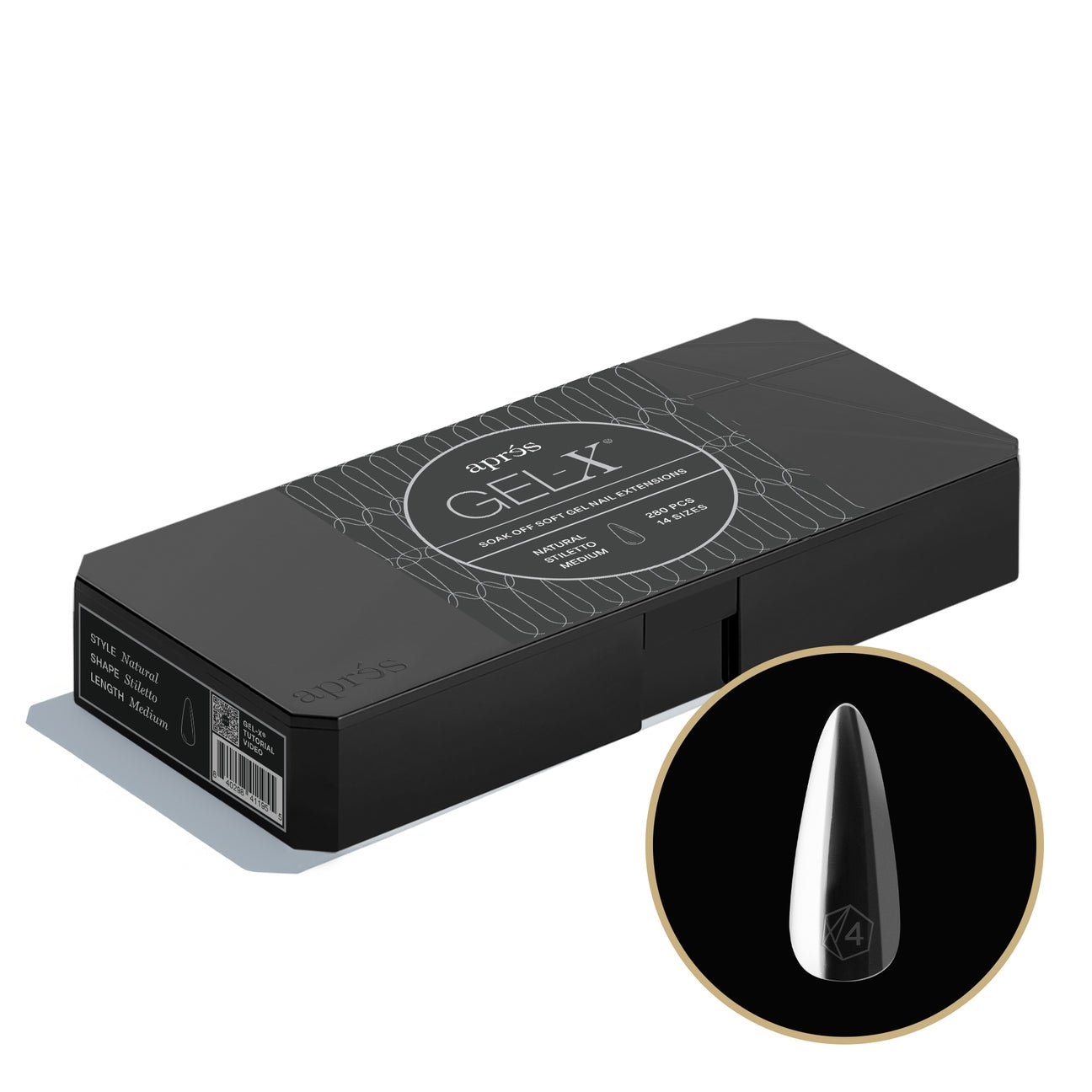 Gel-X Natural Stiletto Medium Tip Box (600)