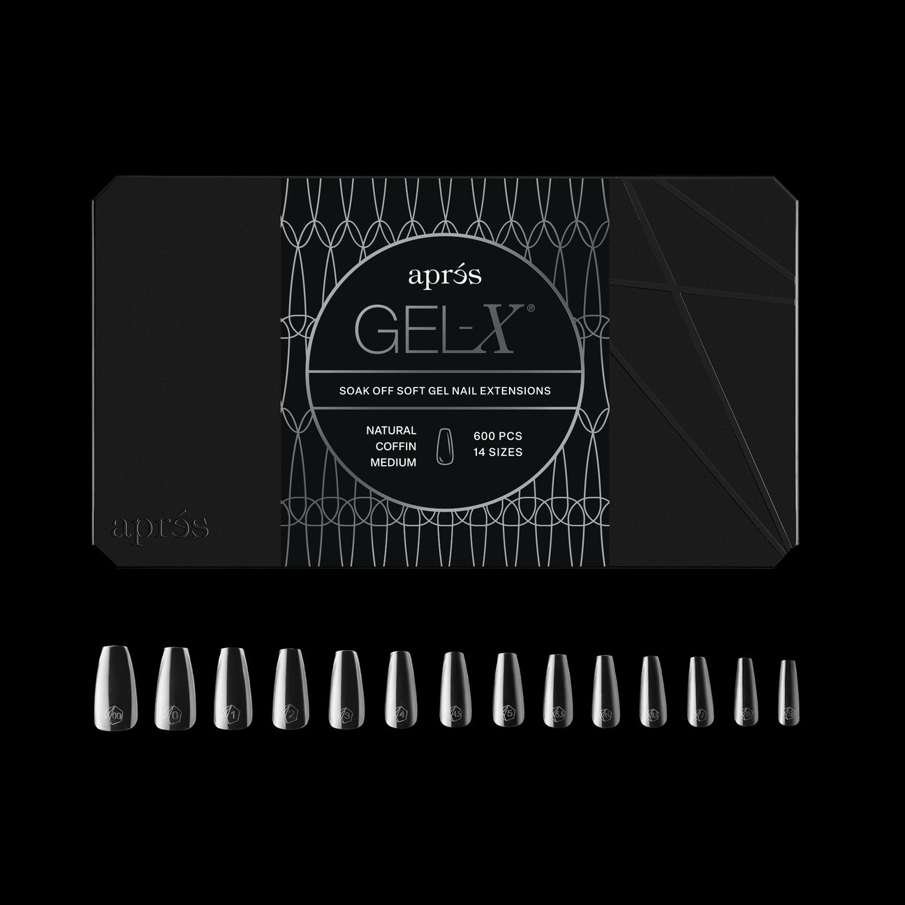 Gel-X Sculpted Coffin Medium Tip Box (600)