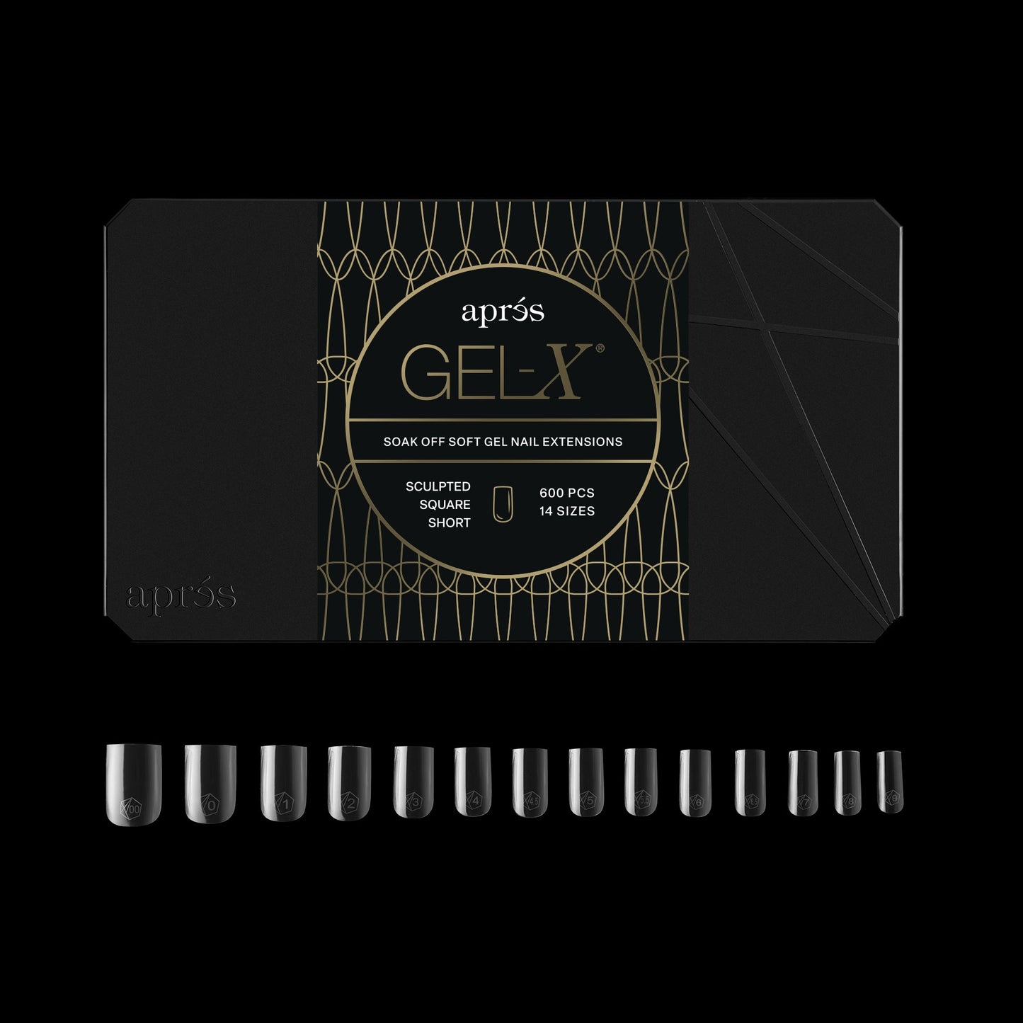 Apres gel-x sculpted square x-long box (600pcs)