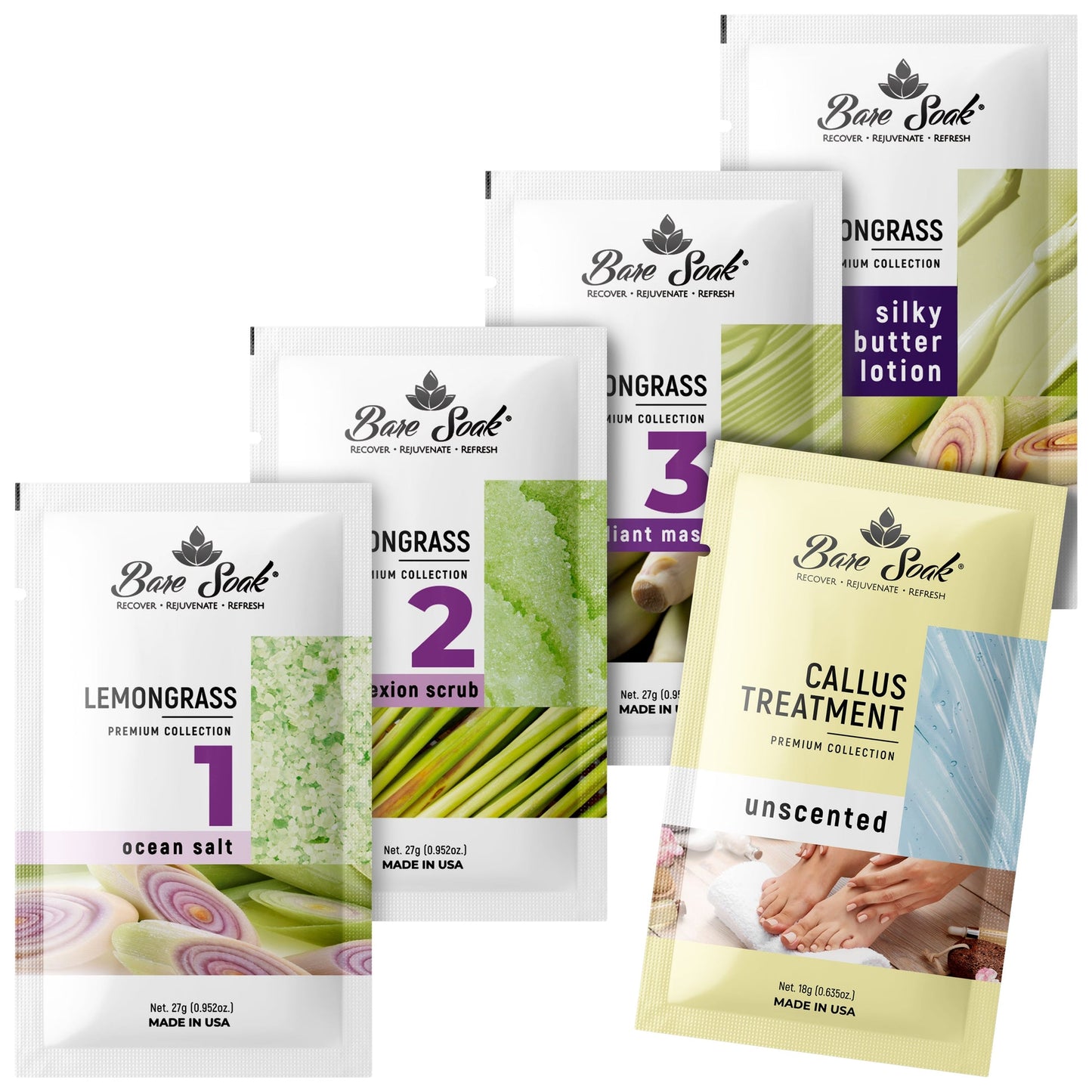 Bare Soak 5-step lemongrass case (50 packs)