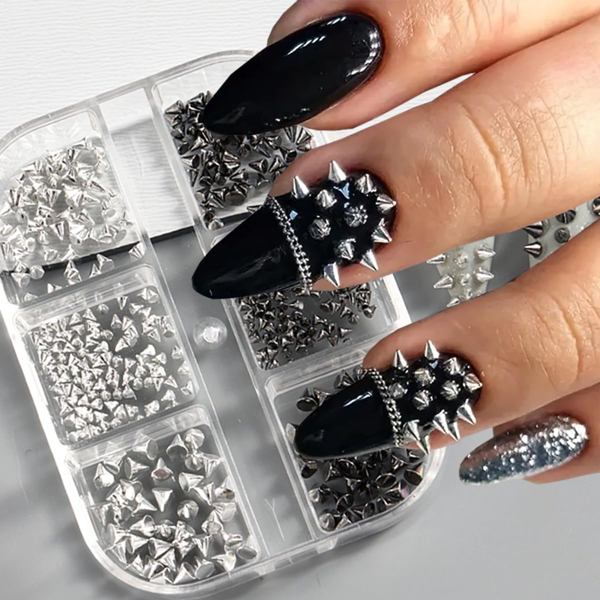 Black rivet charm