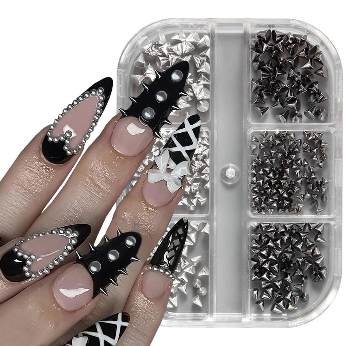Black rivet charm