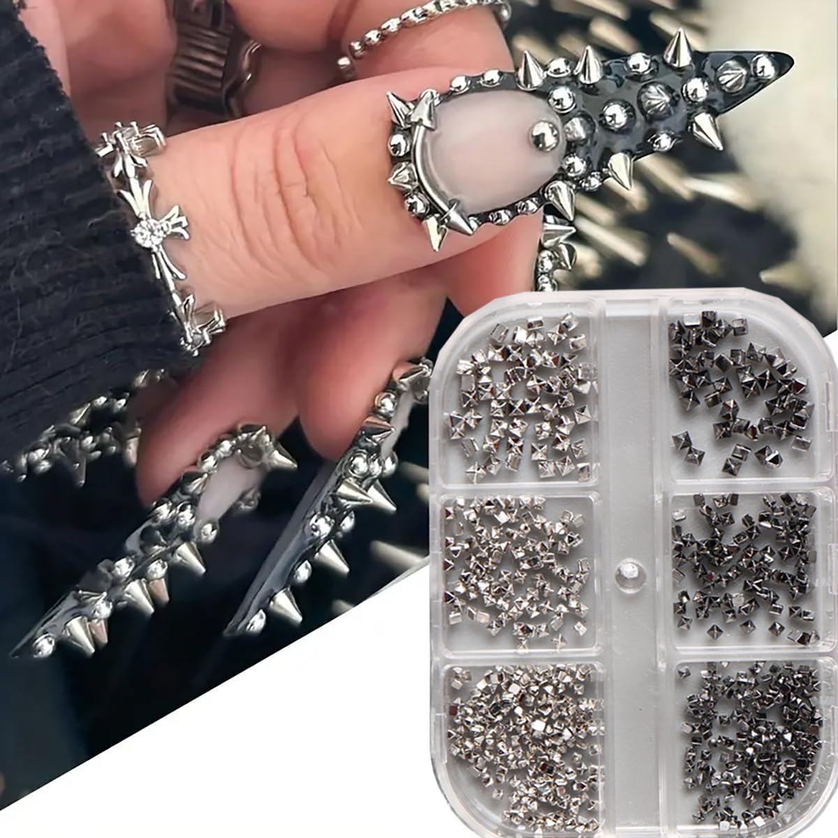 Black rivet charm