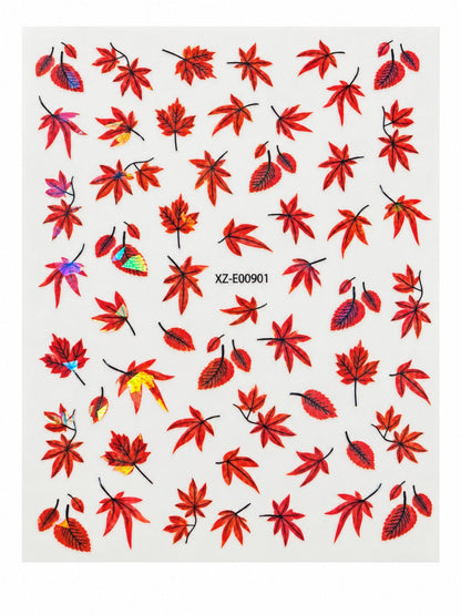 Fall stickers-nail art