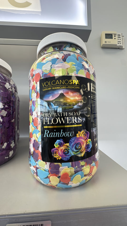 La Palm volcano Spa dry bath soap flower rainbow