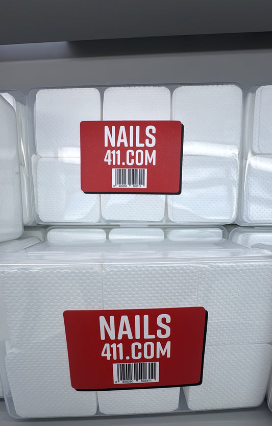 Nails 411 white small dots lint free wipes box