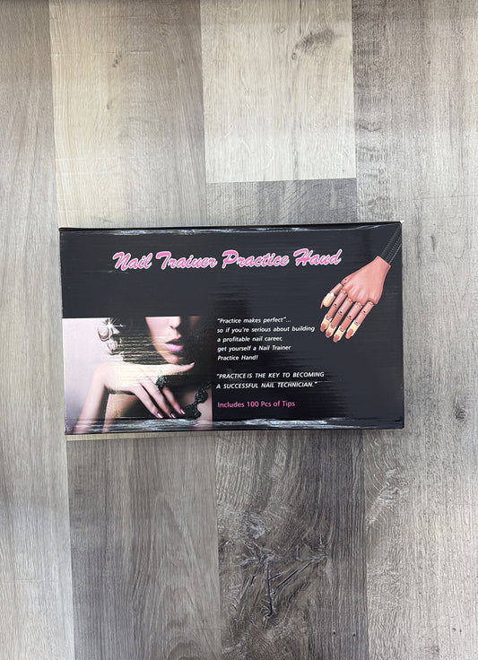 Flexible nail trainer practice hand