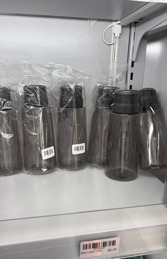 Black pump bottle