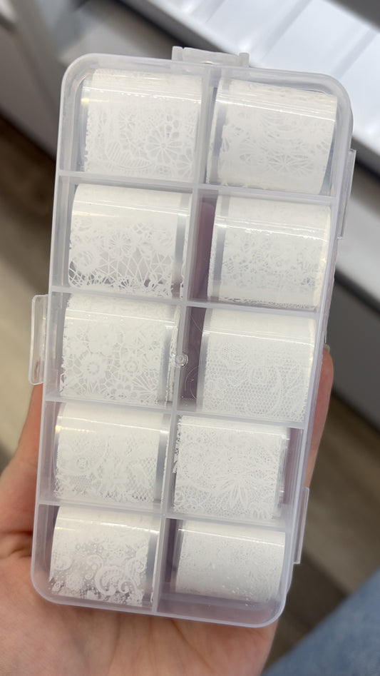 White lace foil
