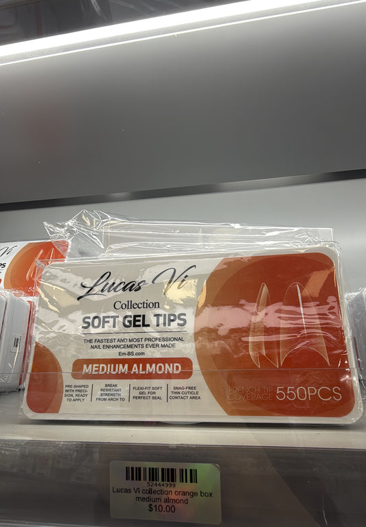 Lucas Vi collection orange box medium almond