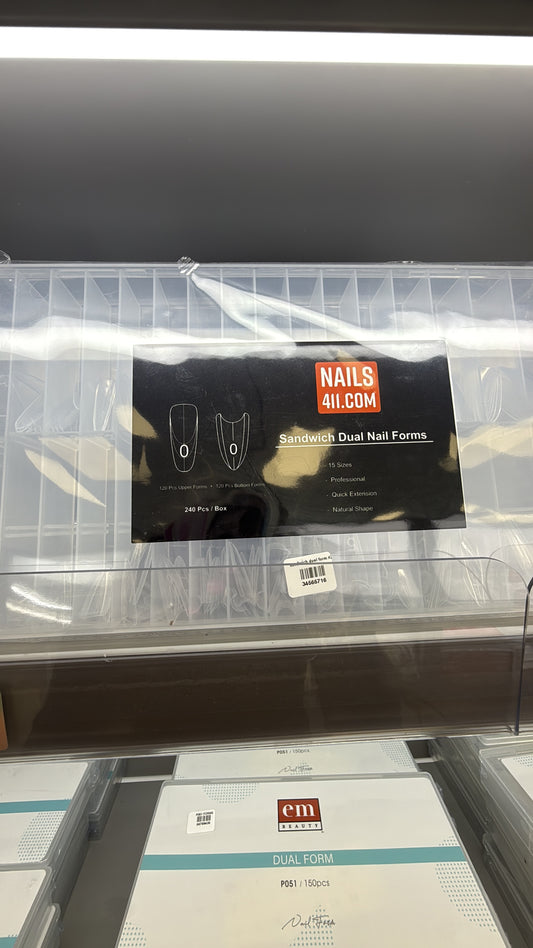 Nails 411 sandwich dual nail forms box (240pcs)