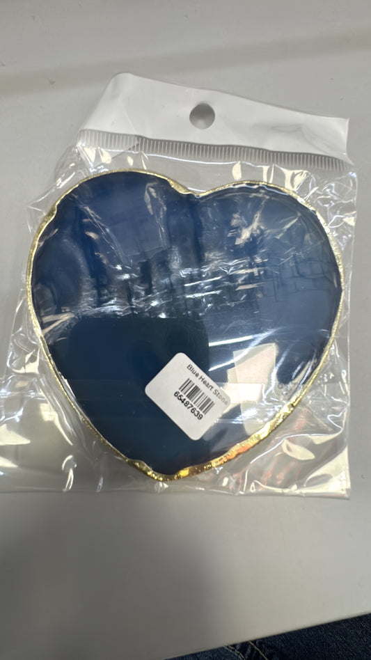 Blue heart stone