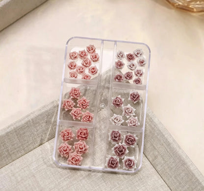 6 grid resin floral rhinestones