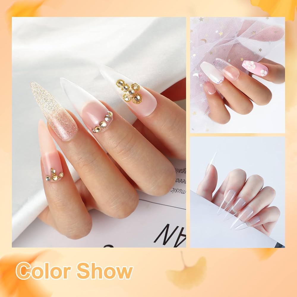 Clear manicure brush pack (12pcs)