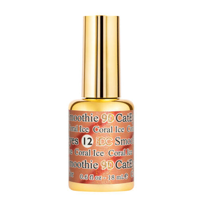 DND DC Gel Nail Polish 9D Cat Eye Smoothie #12 - Coral Ice