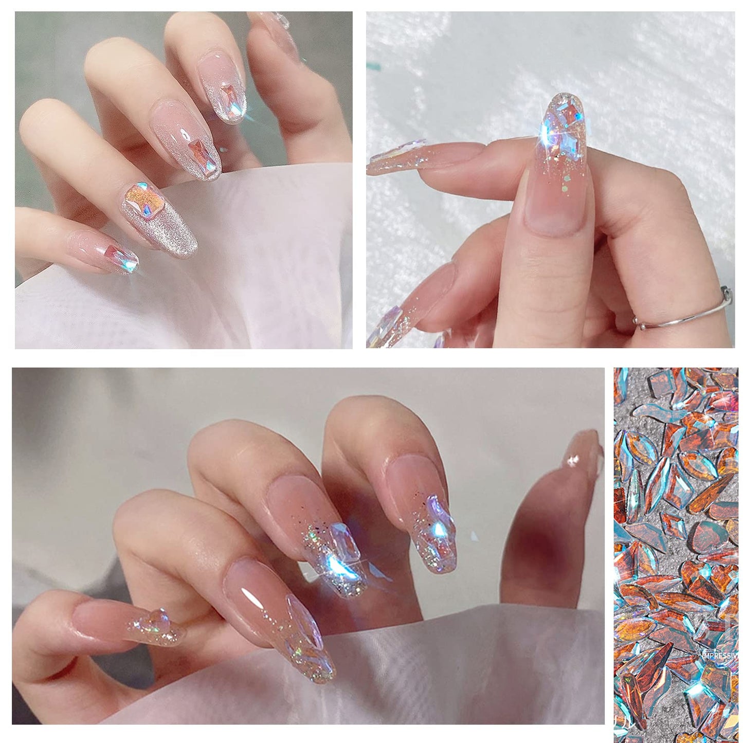DIY Nail Art transparent gems