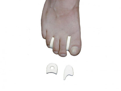 DND green & yellow toe separators pack (100pcs)