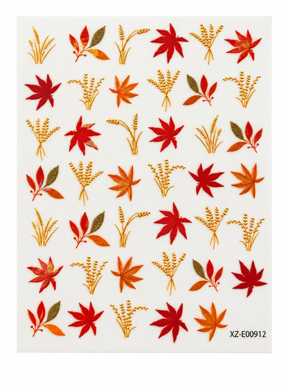 Fall stickers-nail art