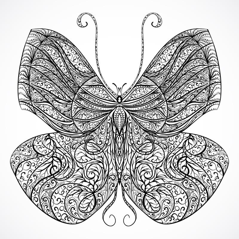 Black & white floral butterfly forms (100pcs)