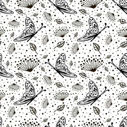 Black & white floral butterfly forms (100pcs)