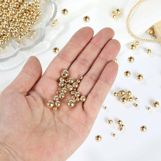 gold variety beads flat back