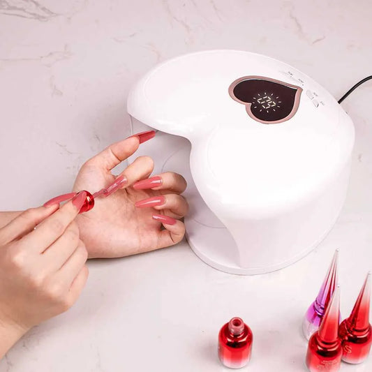 Handheld nail lamp red heart