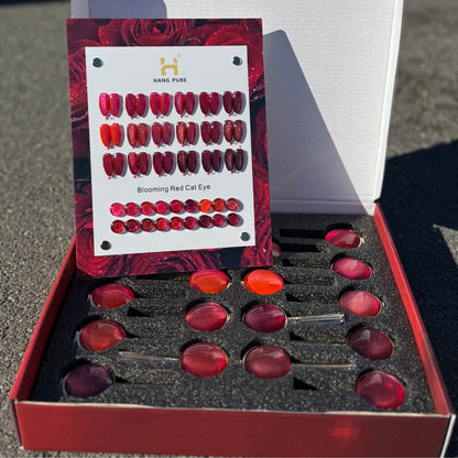 Hang cat eye - blooming red 195