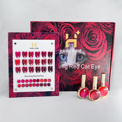 Hang cat eye - blooming red 196