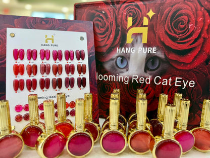 Hang cat eye - blooming red 196