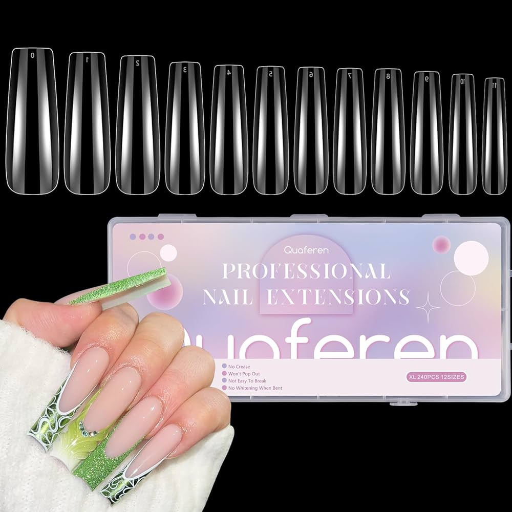 Nail Kingdom clear straight square tips #7