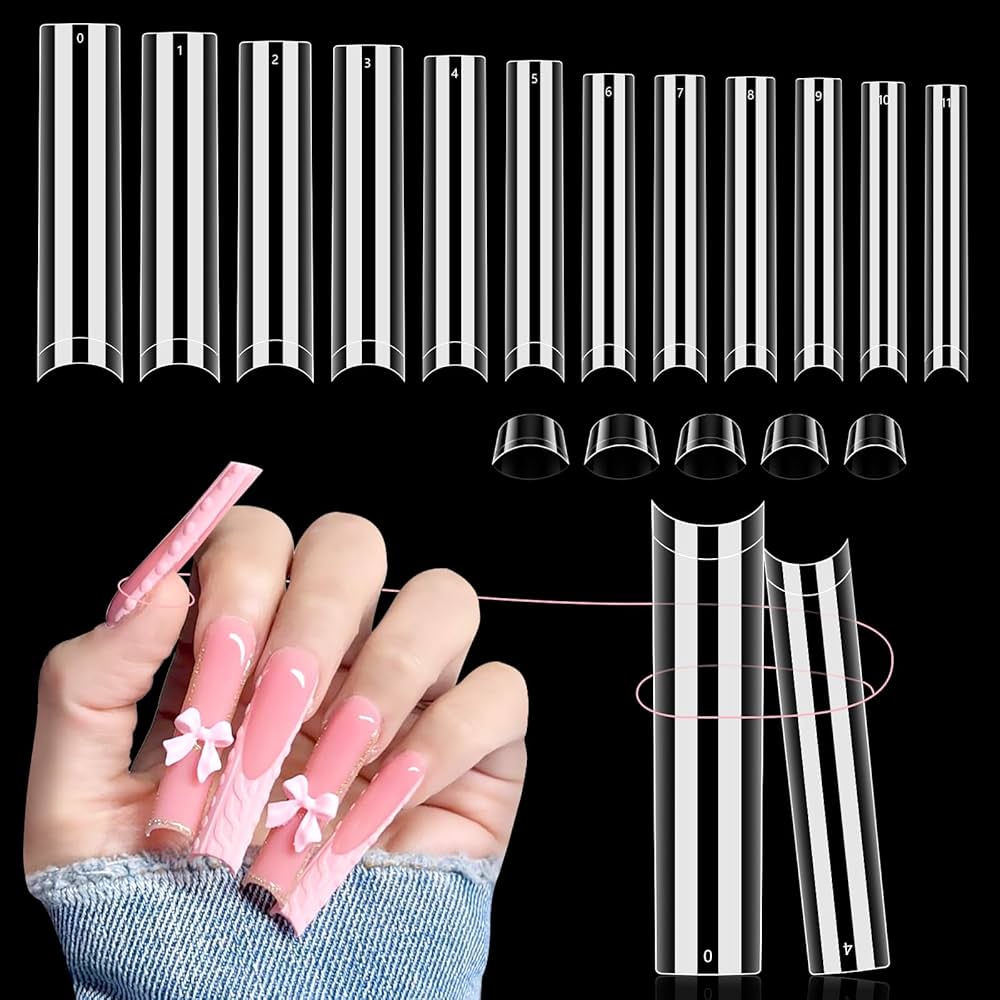 Nail Kingdom clear straight square tips #9