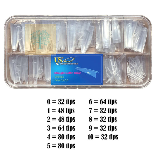 Kingdom clear straight coffin tips #2