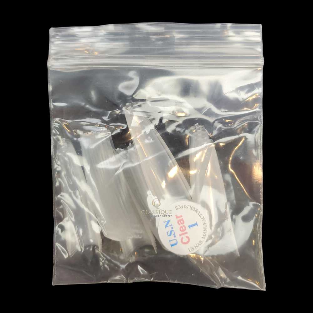 Nail Kingdom clear straight coffin tips #2