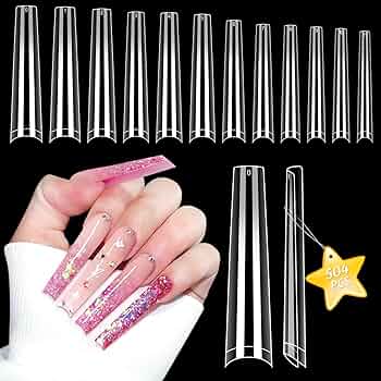 Nail Kingdom clear straight coffin tips #6