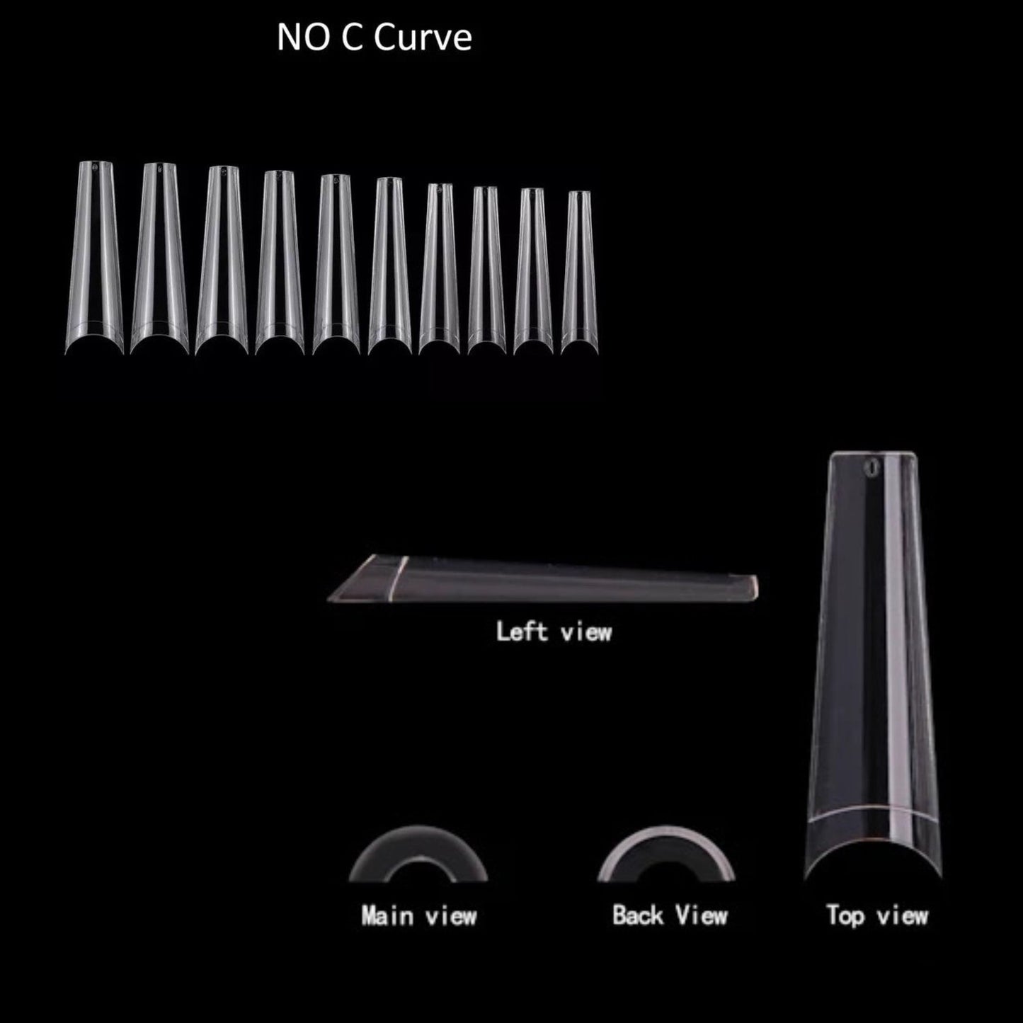 Nail Kingdom clear straight coffin tips #7