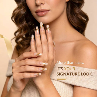 Nail Kingdom clear straight coffin tips #7