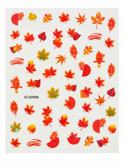 Fall stickers-nail art