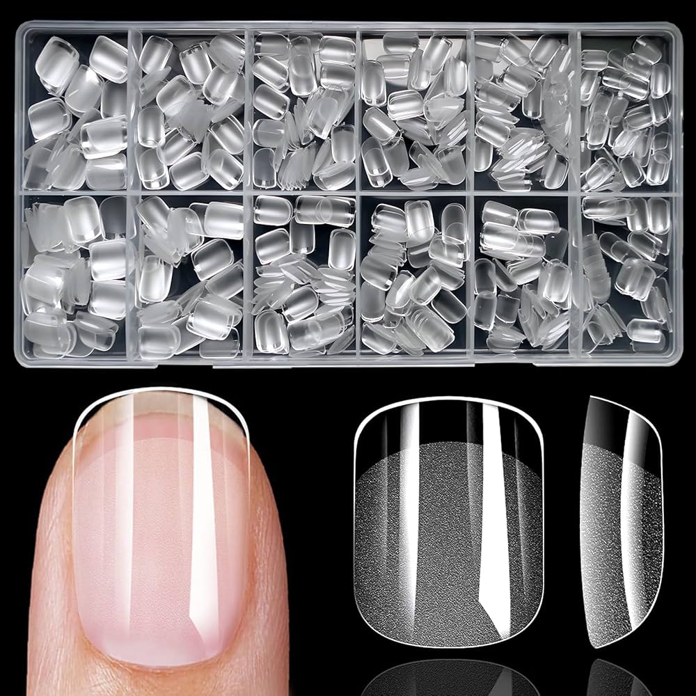 Nails 411 square clear tips #0