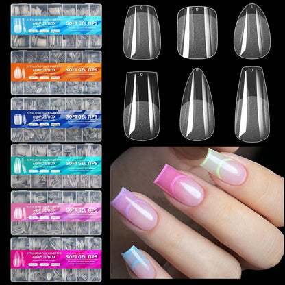 Nails 411 square clear tips #0
