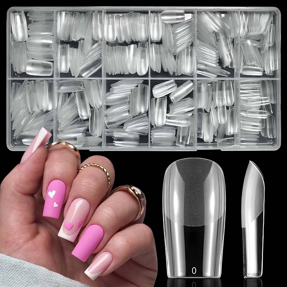 Nails 411 square clear tips #0