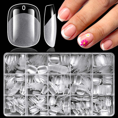 Nails 411 square clear tips #0