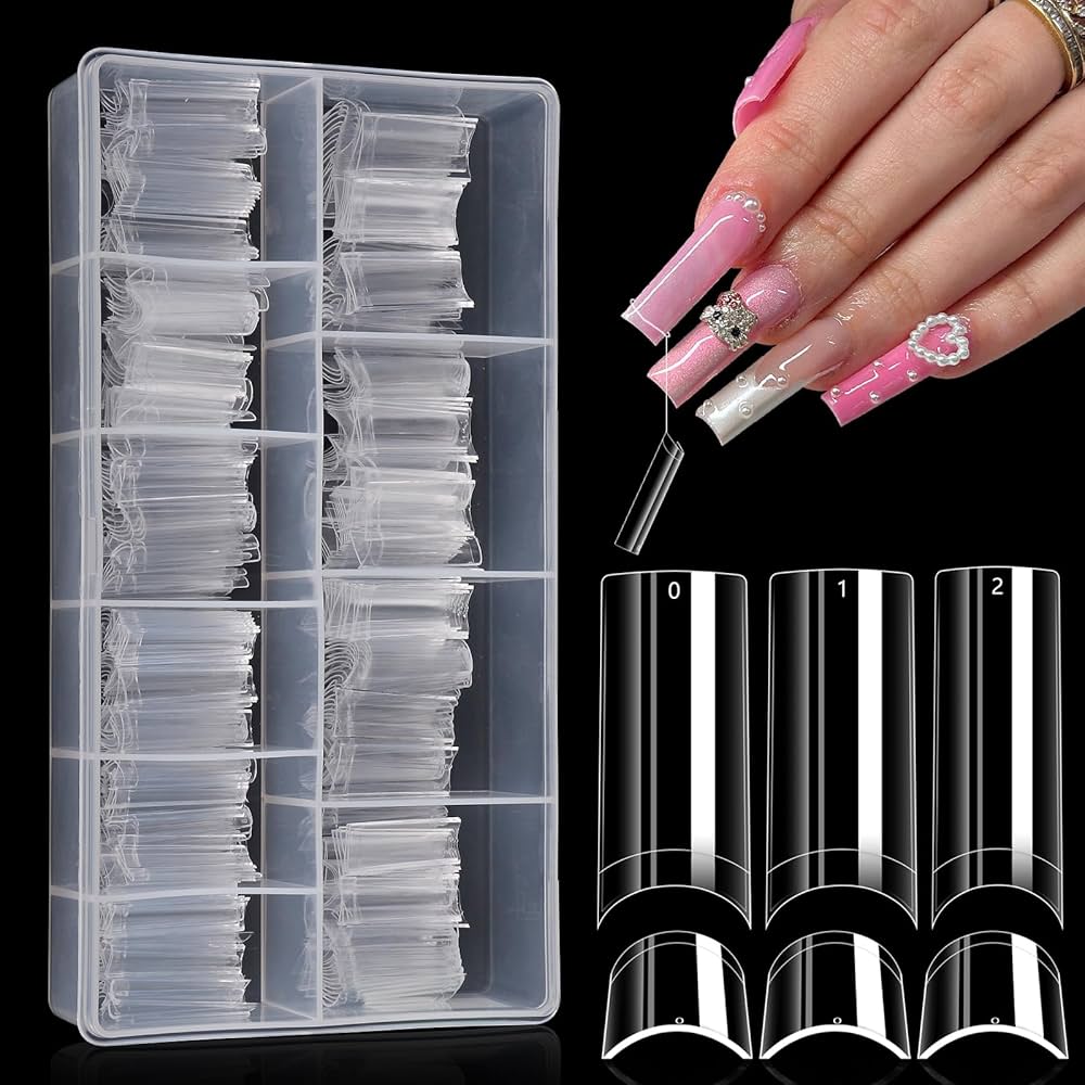 Nails 411 square clear tips #5