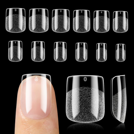 Nails 411 square clear tips #6